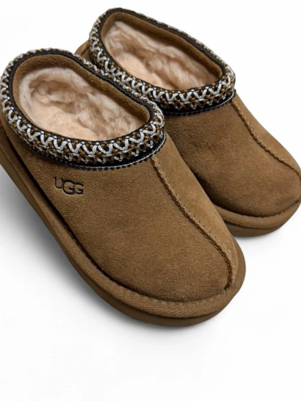 UGG Slip-On Chestnut Suede Shearling Clog